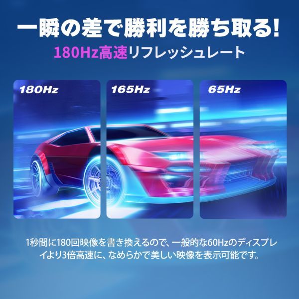 ゲーミングモニター 23.8インチ 27インチ 180Hz/165Hz/144Hz FHD 1080p VA【1ms応答 2mm狭額縁 8mm薄型】pcモニター パソコンモニター Fre_画像4