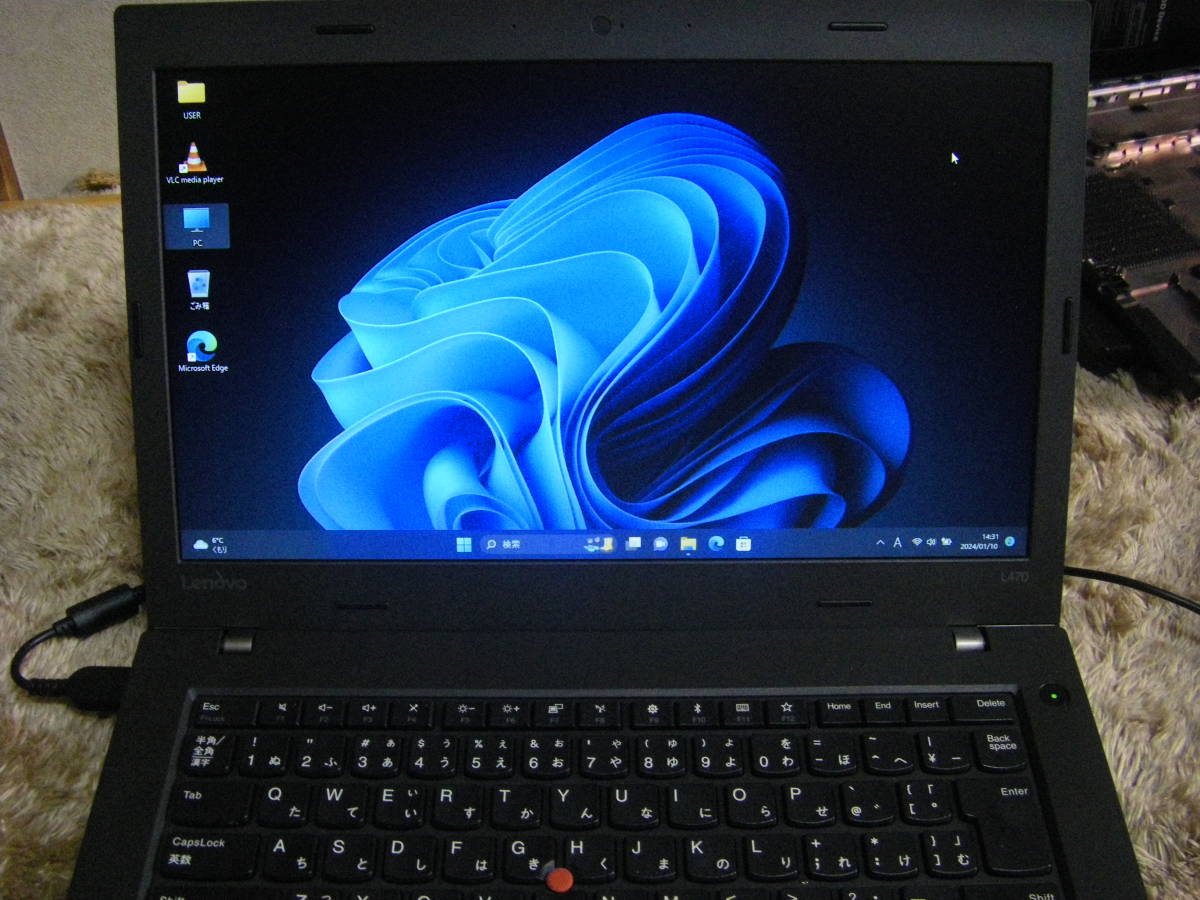 永年office2021大型バッテリー SDリーダー WIFI ThinkPad L470 Corei３ 7100U 8GB-RAM 128GB-SSD Win11 匿名配送_画像1