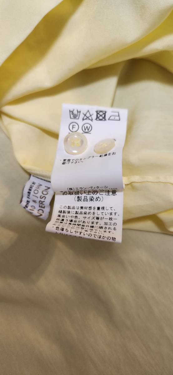 Maatee & Sons 柿乃葉 kakinoha Ex ELIZABETH Overdyed Loose Dress Shirt サイズ2 Lemon_画像6
