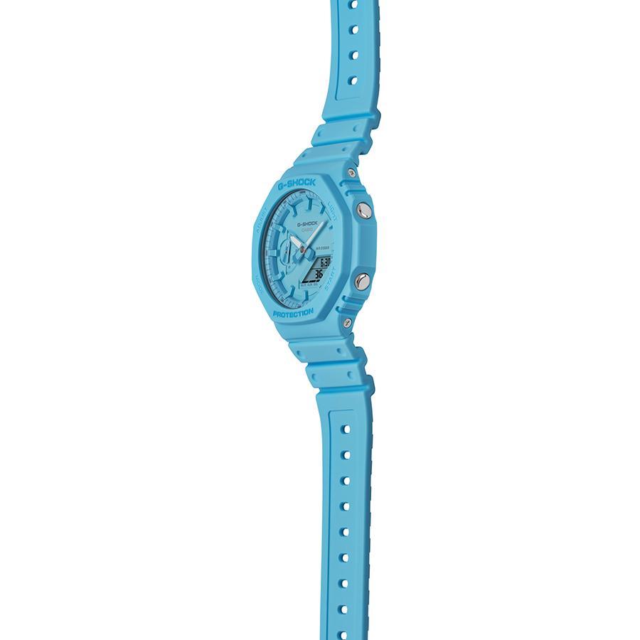 G-SHOCK TONE-ON-TONE アナデジ オクタゴン カシオーク ターコイズブルー 樹脂バンド メンズ 腕時計 GA-2100-2A2JF 新品 未使用_画像3