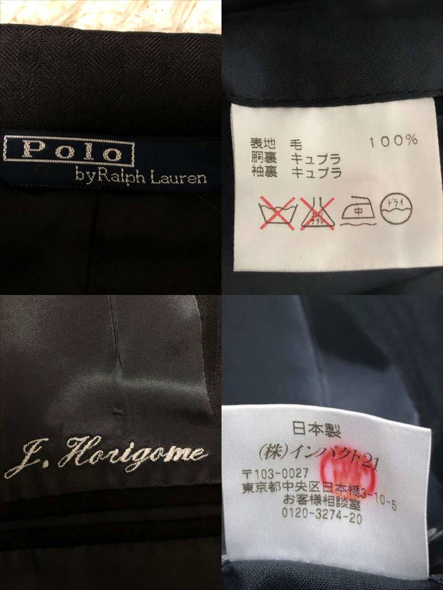 ◆Polo by Ralph Lauren ポロ ラルフローレン スーツ セットアップ シャドーストライプ柄　日本製_画像6