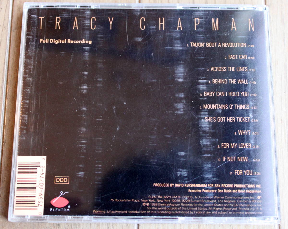 [CD][輸入盤] Tracy Chapman / Tracy Chapman 9 60774-2_画像2