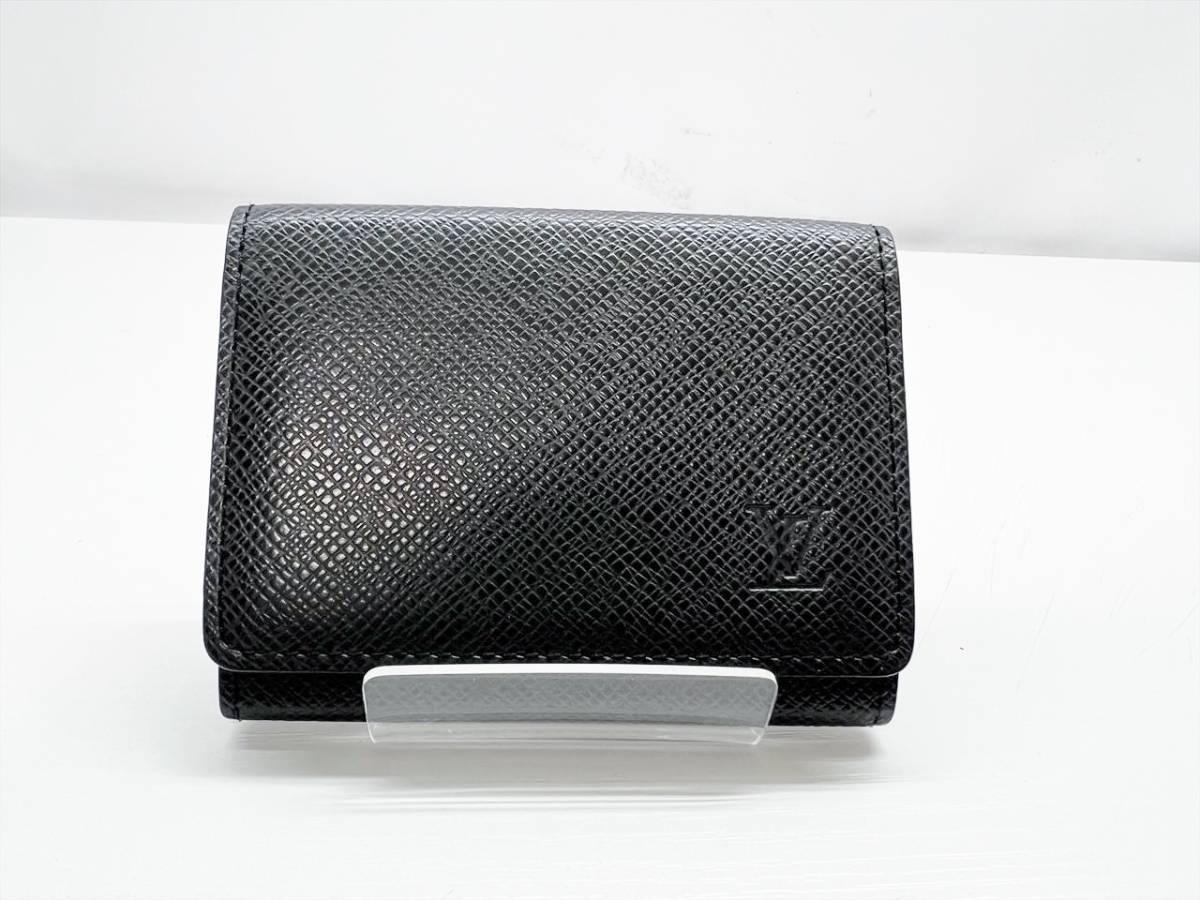 美品　Louis Vuitton　ルイヴィトン　タイガ　 アンヴェロップ　カルトドゥ　ヴィジット　名刺入れ　カードケース　黒　M30922_画像1