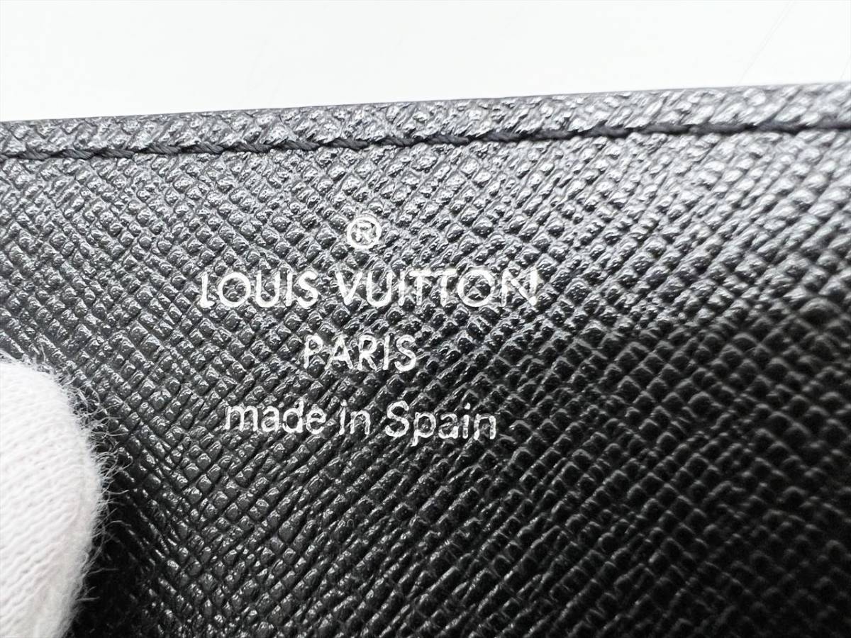 美品　Louis Vuitton　ルイヴィトン　タイガ　 アンヴェロップ　カルトドゥ　ヴィジット　名刺入れ　カードケース　黒　M30922_画像8