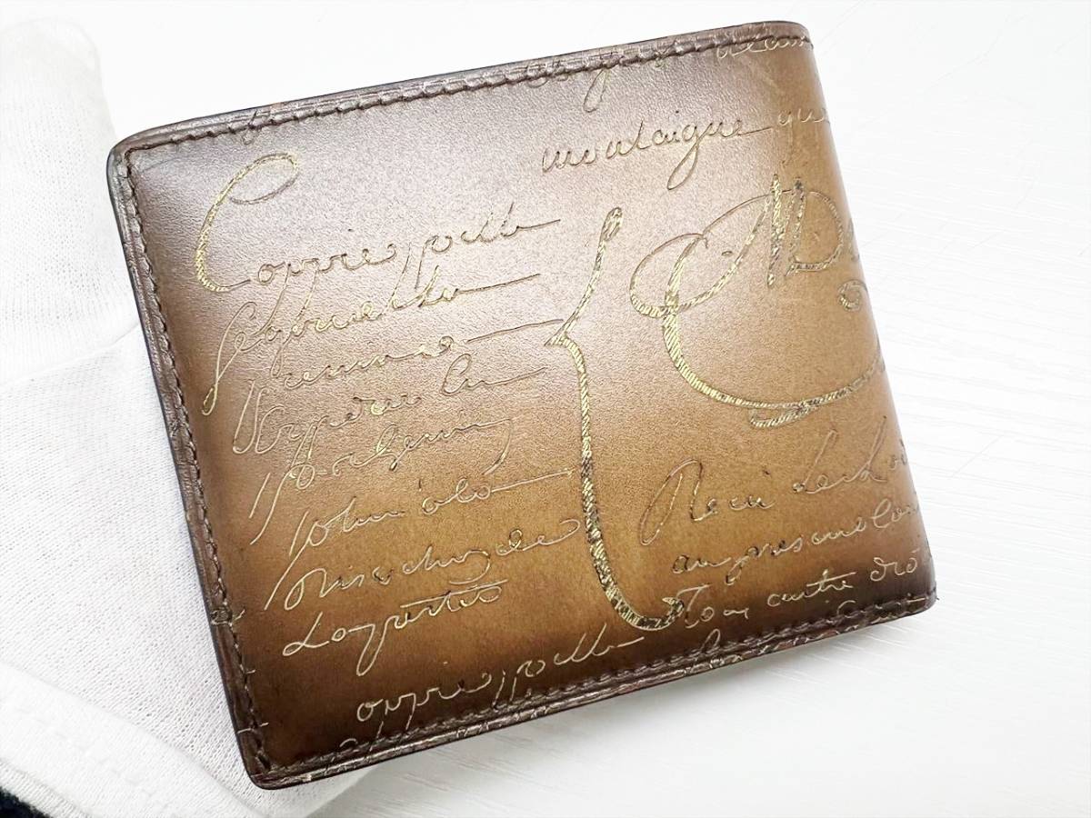美品 Berluti ベルルッティ カリグラフィ スクリットレザー 美品 Berluti ベルルッティ カリグラフィ スクリットレザー