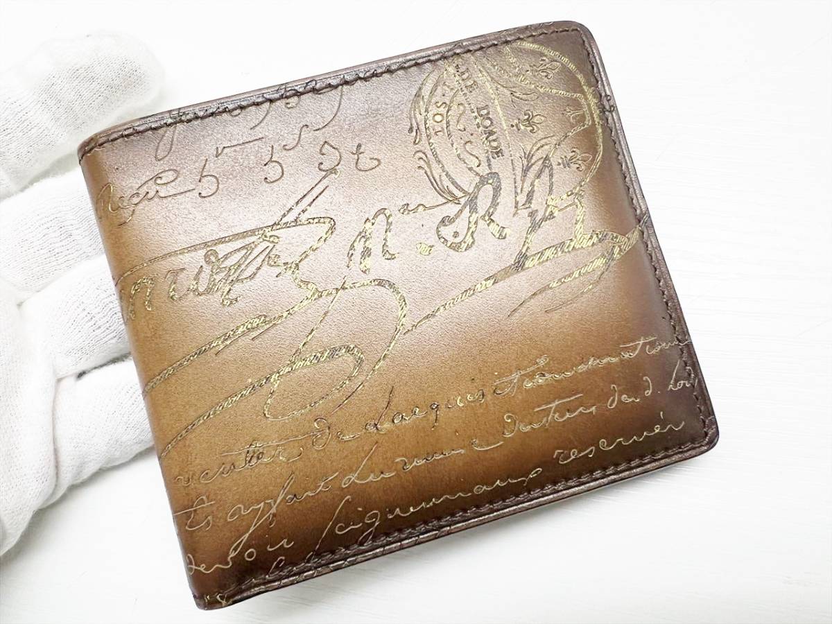 美品 Berluti ベルルッティ カリグラフィ スクリットレザー 美品 Berluti ベルルッティ カリグラフィ スクリットレザー