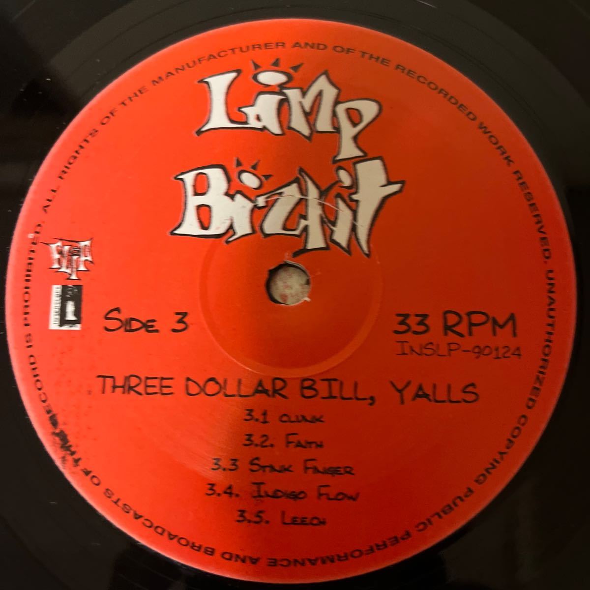 【LP】USオリジナル盤 LIMP BIZKIT / THREE DOLLAR BILL,YALL$ / 2LP / INSLP-90124 検) リンプ・ビズキット ミクスチャー_画像5