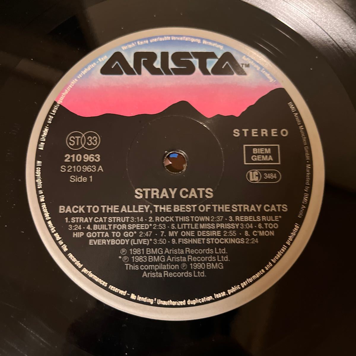 【LP】STRAY CATS / Back to the Alley.. Germany Pressing 検）ロカビリー ストレイキャッツ　ブライアン・セッツァー　パンク　ロック_画像4