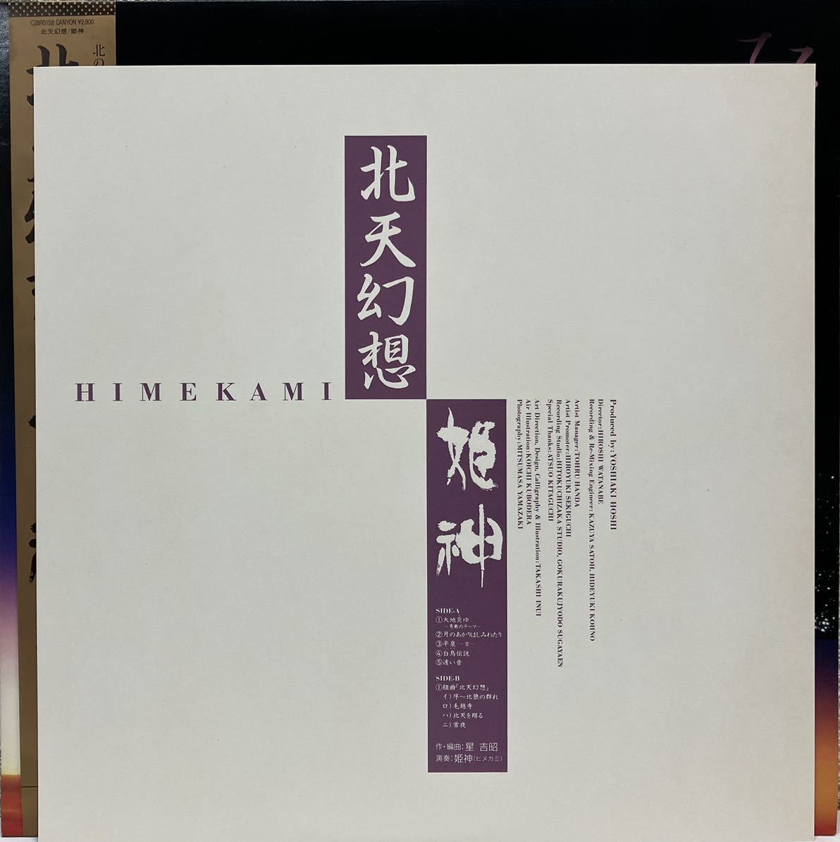 姫神 北天幻想 星吉昭 シンセサイザー 日本の風景BGM ナンバーワン LP 盤面良好の画像4