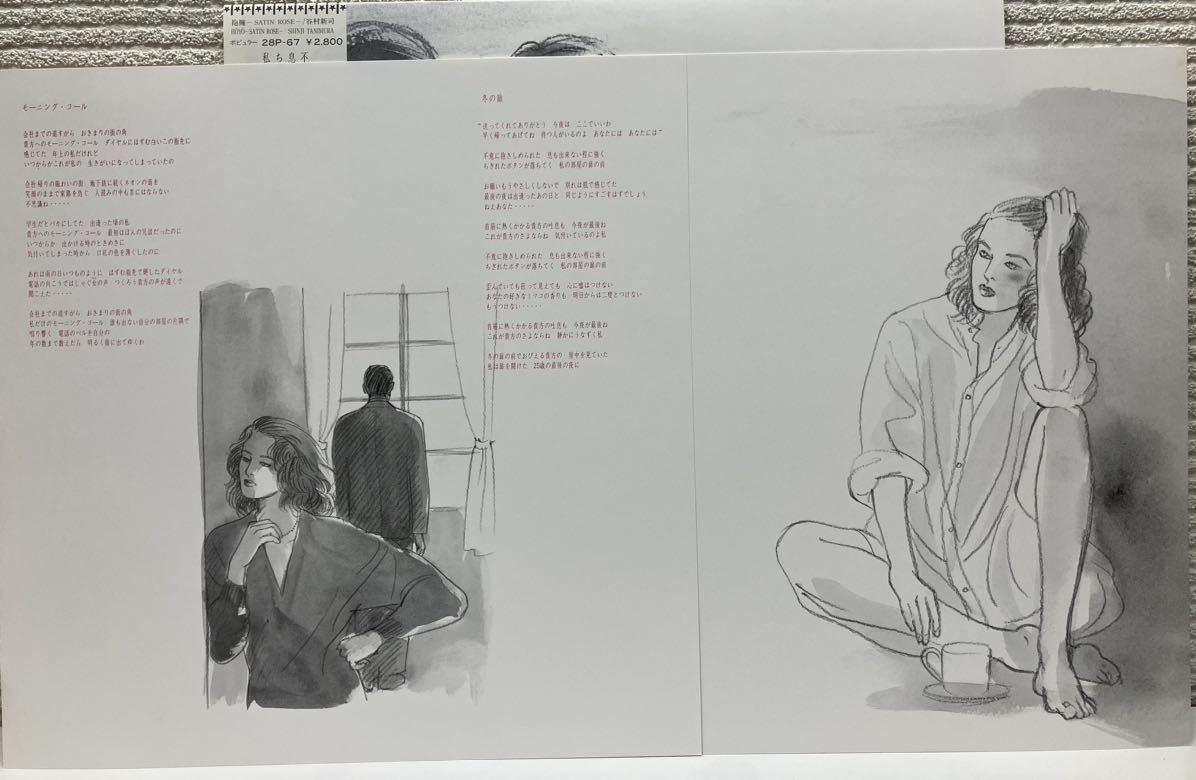 谷村新司 抱擁 小川知子　アリス LP 帯付き 盤面良好_画像5