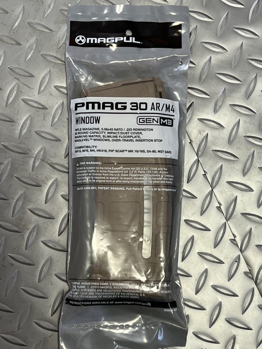 沖縄 米軍実物 放出品 マグプル MAGPUL PMAG 30 GEN M3 30連マガジン WINDOW 両窓 5.56mm コヨーテ(INV 000)_画像8