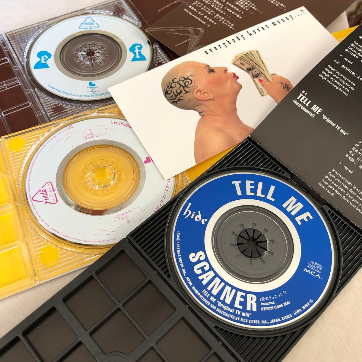 hide  CD 3枚セット　ピンクスパイダー　ever free tell me 8mm CD