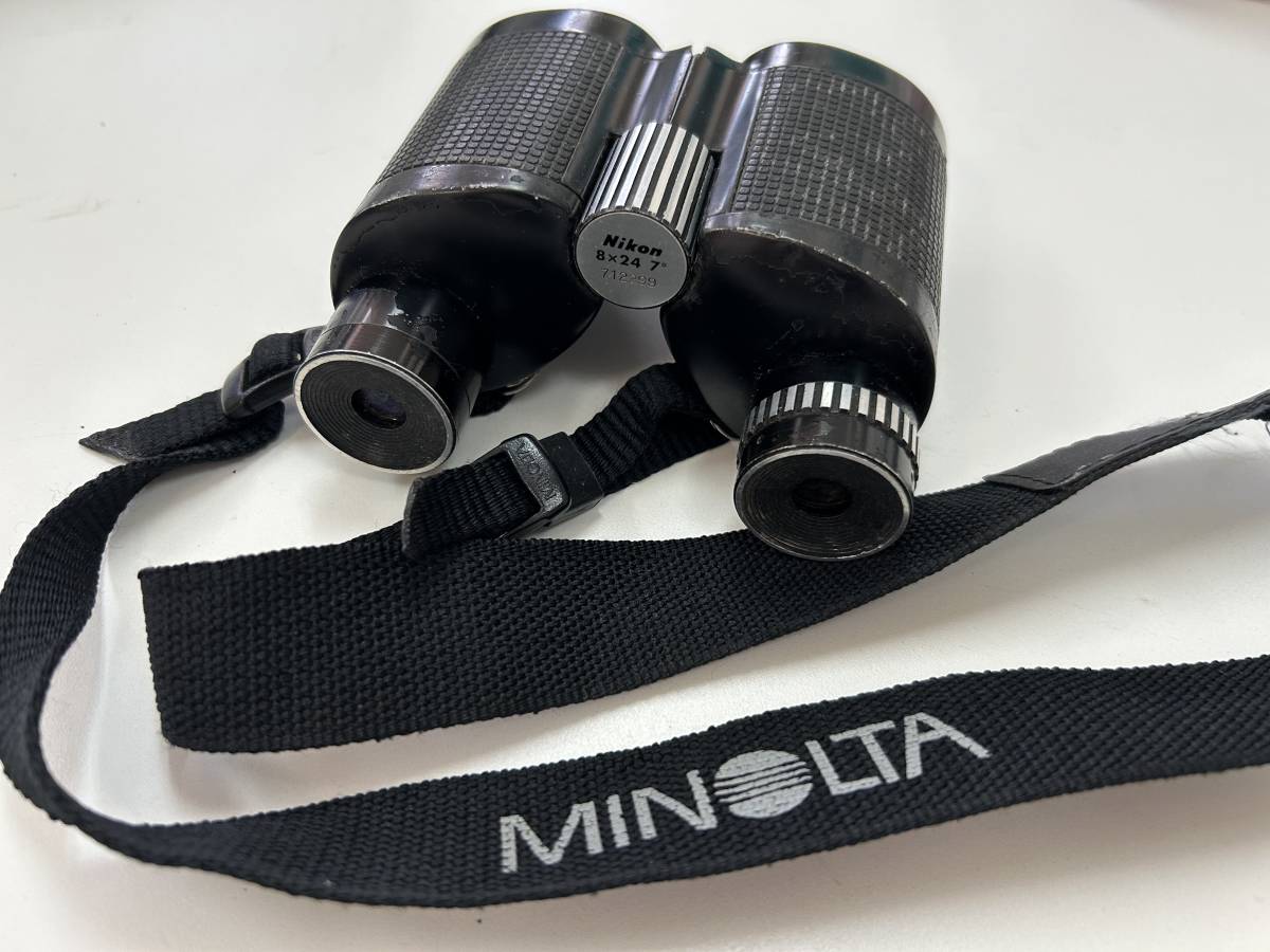 Nikon ニコン ８×24 ７° 712299 双眼鏡 ストラップ MINOLTA ミノルタ ジャンク品_画像1