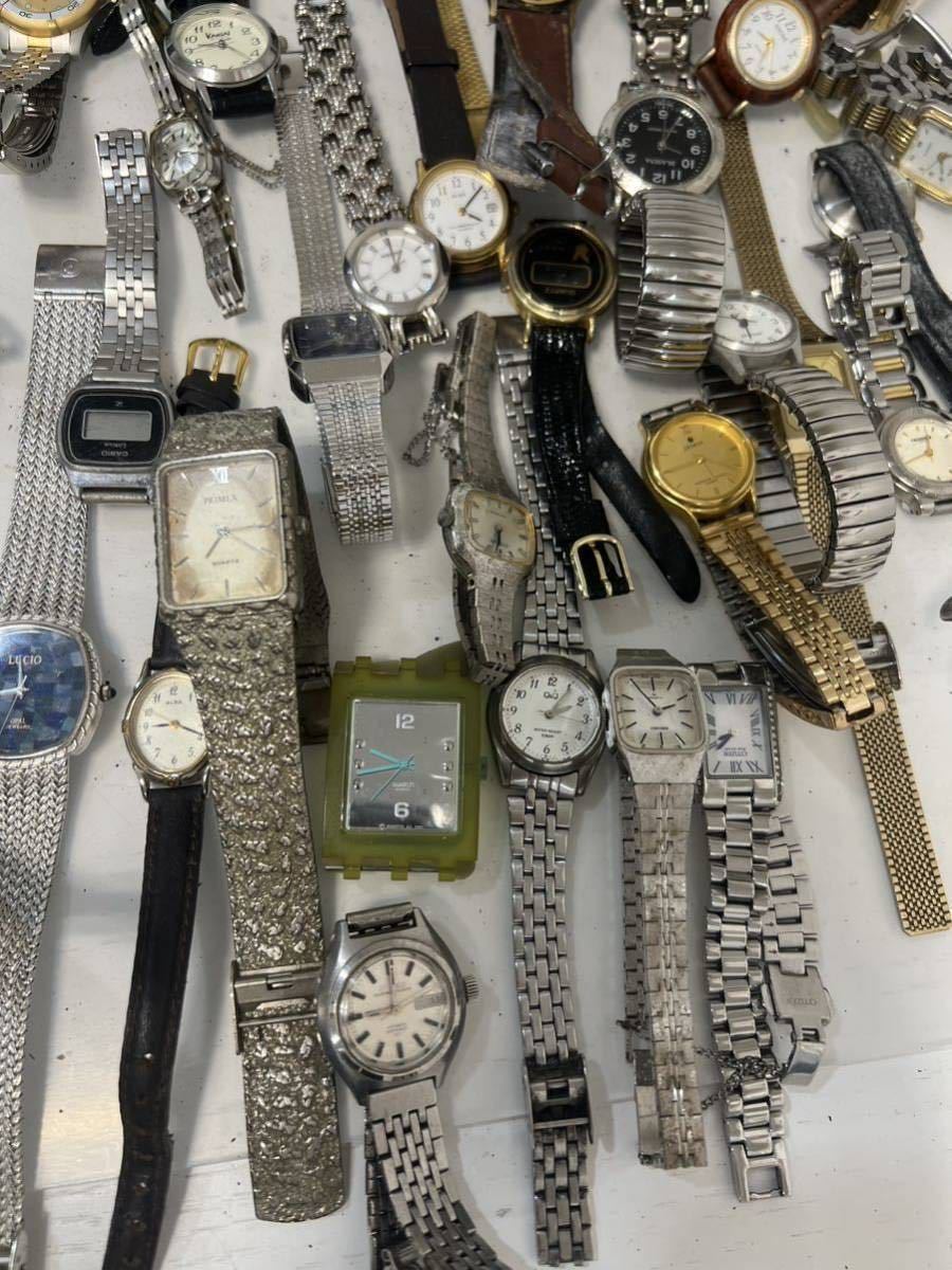 1円〜 腕時計 SEIKO CITIZEN CASIO ダンヒル LANVIN 自動巻き 手巻き QZ 稼働 不動 200点 アンティーク ジャンク品 約 6.4Kg掘り出し物_画像6