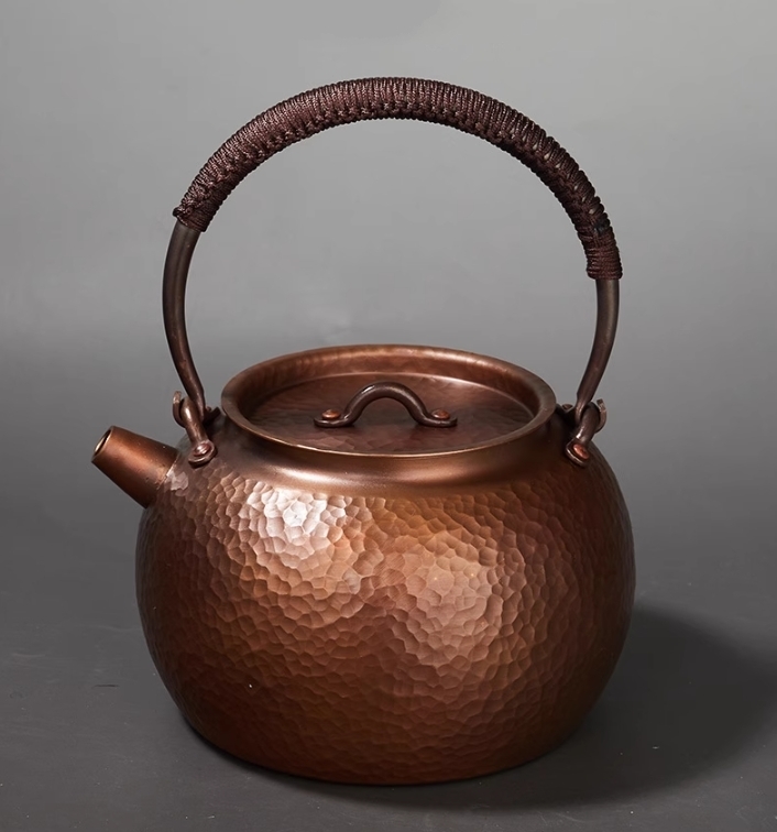 新入荷☆手作り 純銅鍋 ☆茶道具 純紫銅製 流口 やかんを沸かす☆提梁 