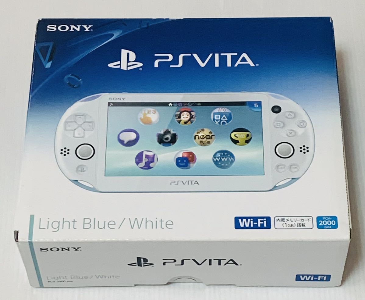 希少品 PS Vita PCH-2000 ZA14 ライトブルー ホワイト 新品 未使用品 ソニー ヴィータ SONY PlayStation Vita 1円スタート_画像1