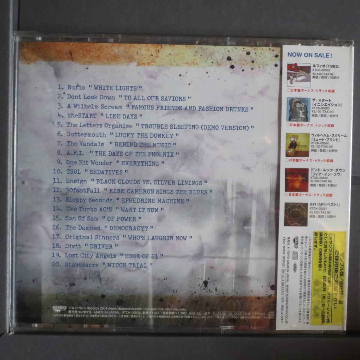 [新品未開封CD] PUNKZILLA JPN - NITRO RECORDS COMPILATION VOL.1_画像2
