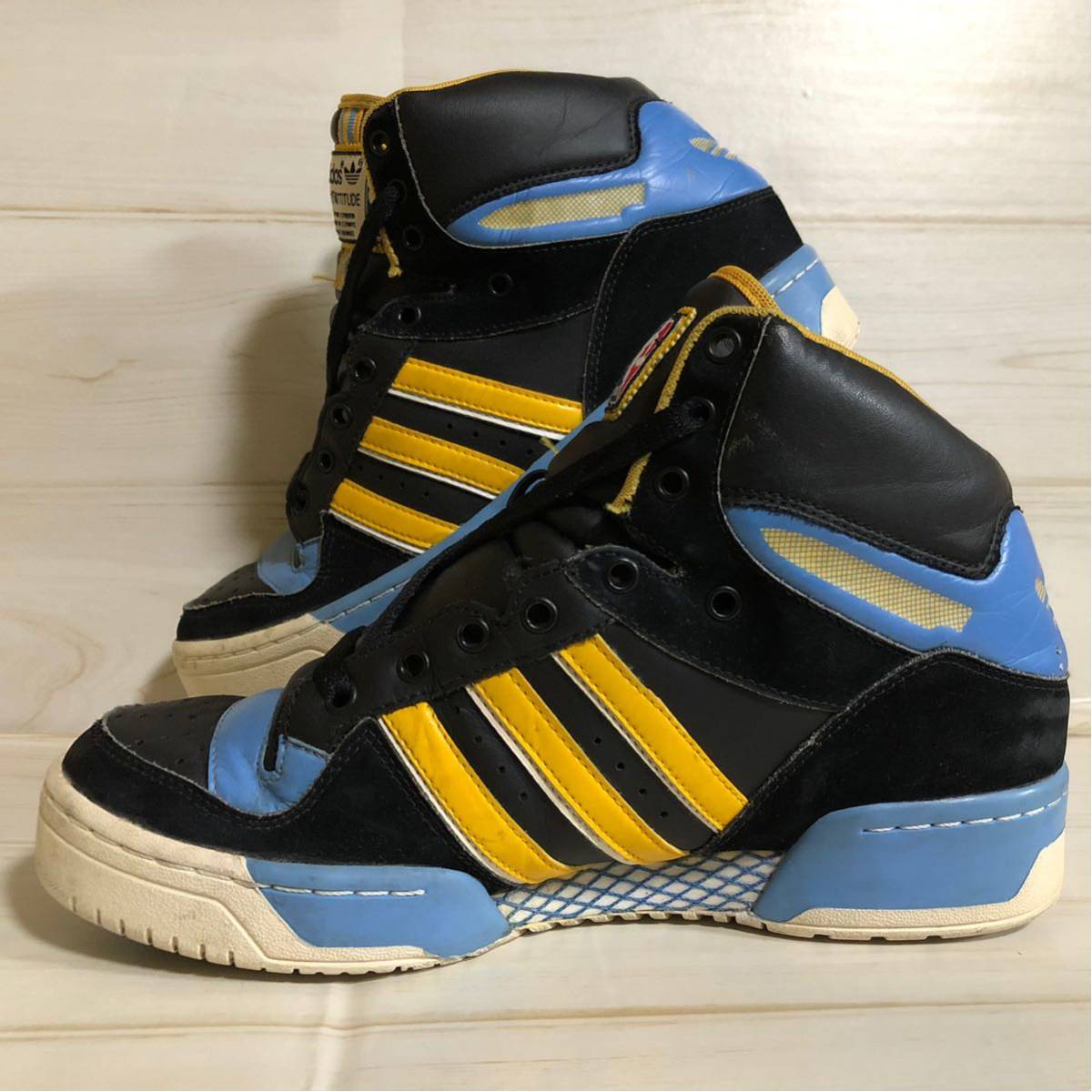 adidas アディダス メトロ アティテュード NBA US8inch / 26cm 黒×黄×水色 デンバーナゲッツ カラー_画像5