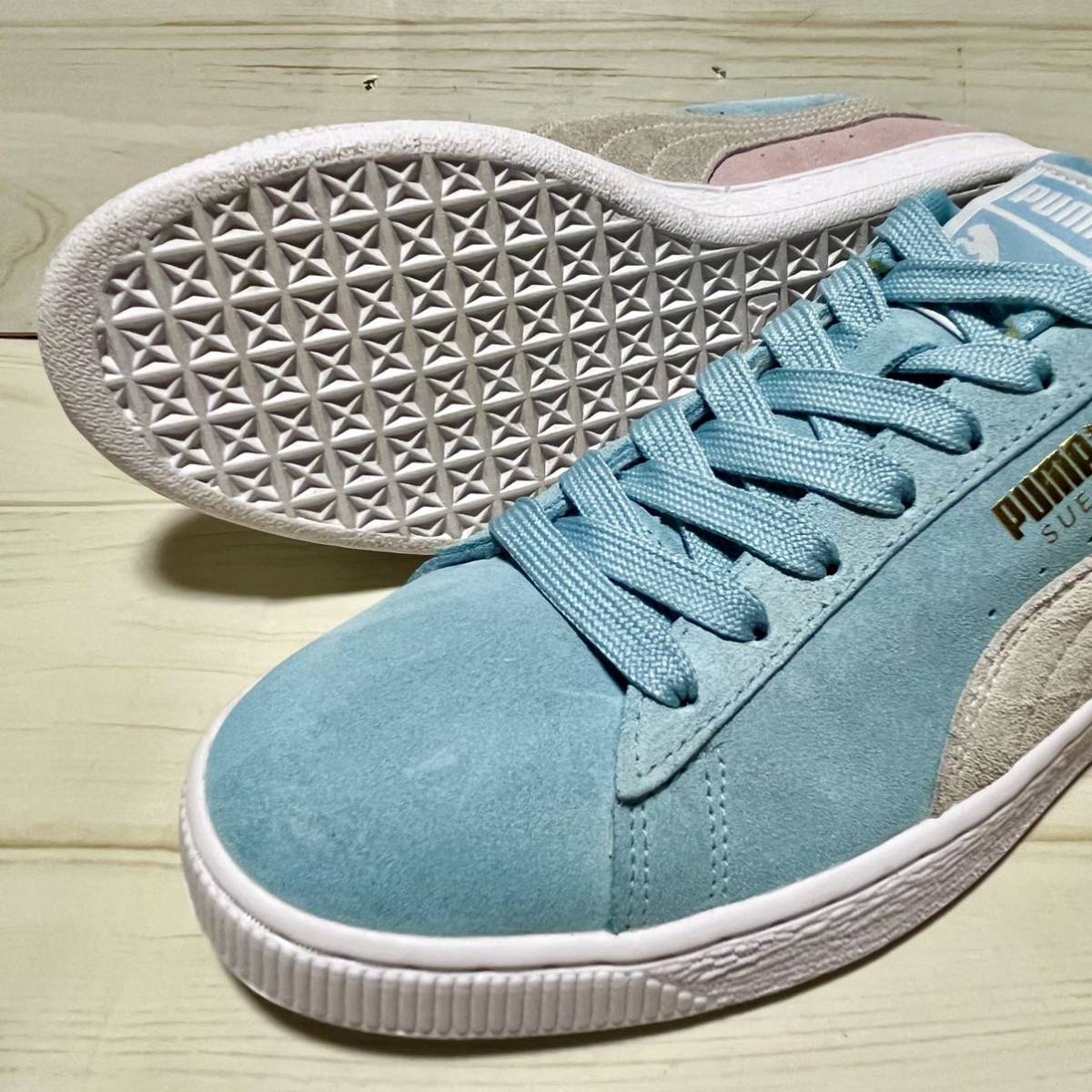 puma プーマ SUEDE CLASSIC スウェード クラシック 365347 87 アクアマリン×ピンク US9 / 27cm 美品_画像10