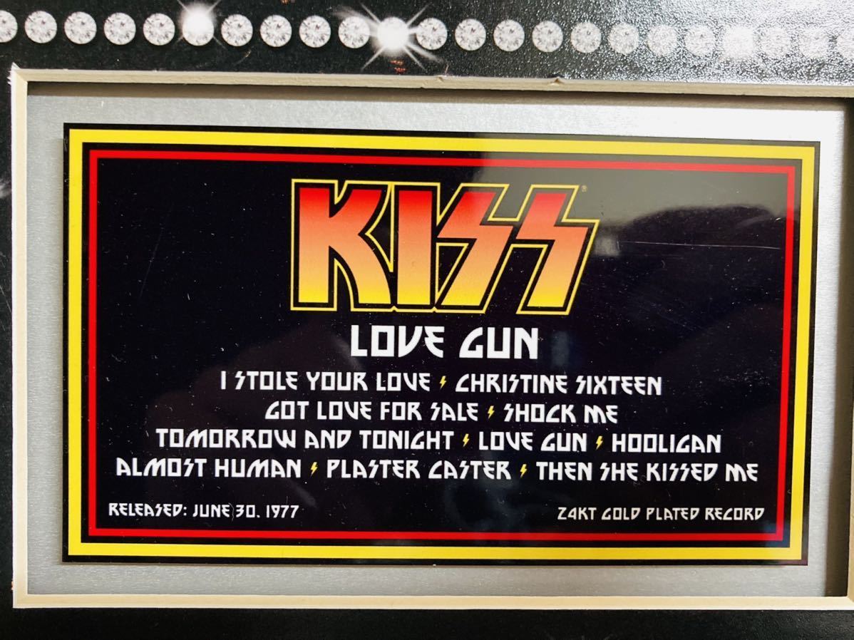 激レア！大迫力！KISS LOVE GUN ゴールドディスク額縁！あなたの部屋をハードロックカフェに！インテリア　アメコミ　アメカジ_画像7