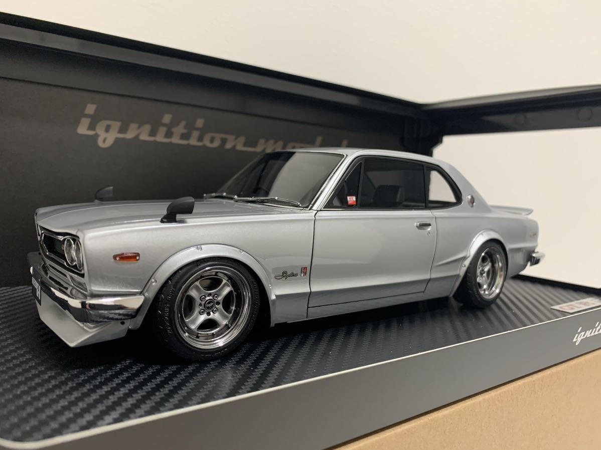 イグニッションモデル 1/18 Nissan Skyline 2000 GT-R (KPGC10) ハコスカ Silver シルバー IG3236 ニッサン スカイライン ignition model_画像3