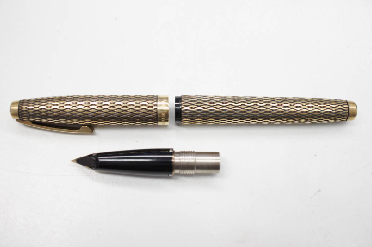 美品/動作品◇シェーファー 万年筆 SHEAFFER インペリアル imperial ボディー・キャップ14KGF金張り ペン先 14K ゴールド色（30456-3）_画像8