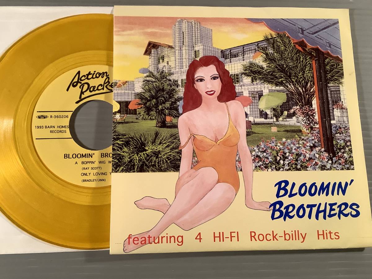  single record (4 bending entering EP color * record )*BLOOMIN\' BROTHERS[featuring 4 HI-FI Rock-billy Hits]* Neo rockabilly * beautiful goods!