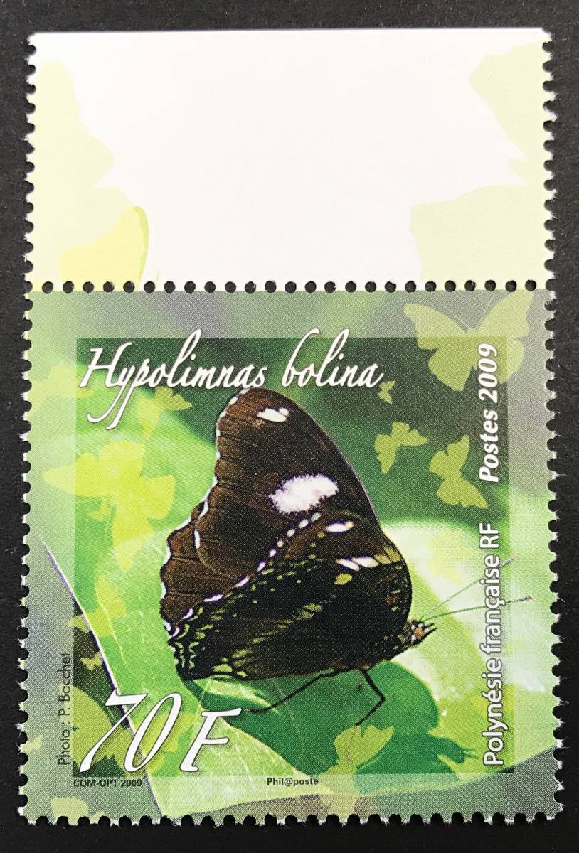 フランス 領 ポリネシア 2009年発行 蝶 切手 未使用 NH_画像1