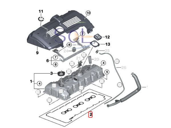 シリンダーヘッド ガスケット BMW E63 E64 E65 E66 Z4 E85 E86 630i 730i 2.5i 3.0i 出荷締切18時 11127581215 11127581215_画像4