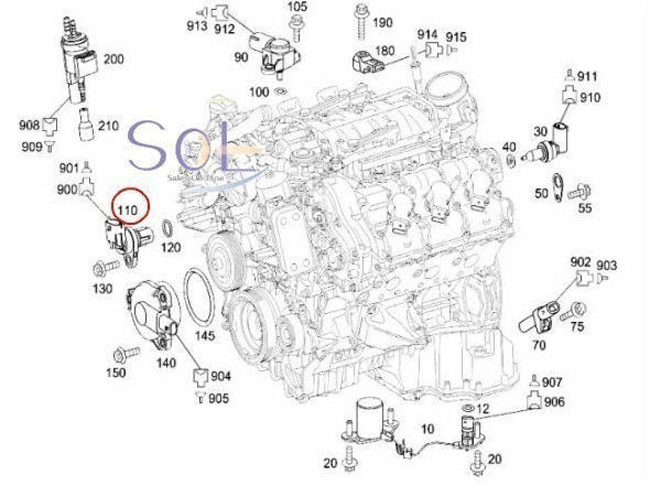 送料185円 ベンツ W211 W212 W207 W219 W209 カムシャフトポジションセンサー E350 E500 CLS350 CLS500 CLK200 CLK350 2729050143_画像2