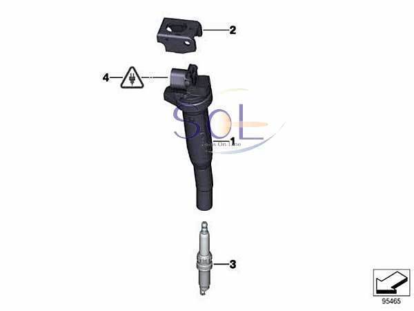 BMW E82 E87 E88 E90 E91 E92 E93 E84 X1 イグニッションコイル 4本セット(1台分) 116i 118i 120i 318i 320i 18i 12131712219 12137551260_画像5