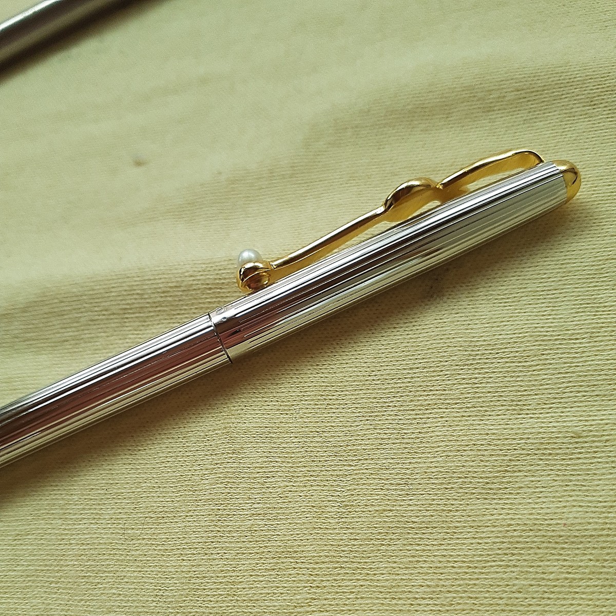ミキモト　真珠×シルバーカラー　パール　ボールペン　インクあり　送料120円_画像4