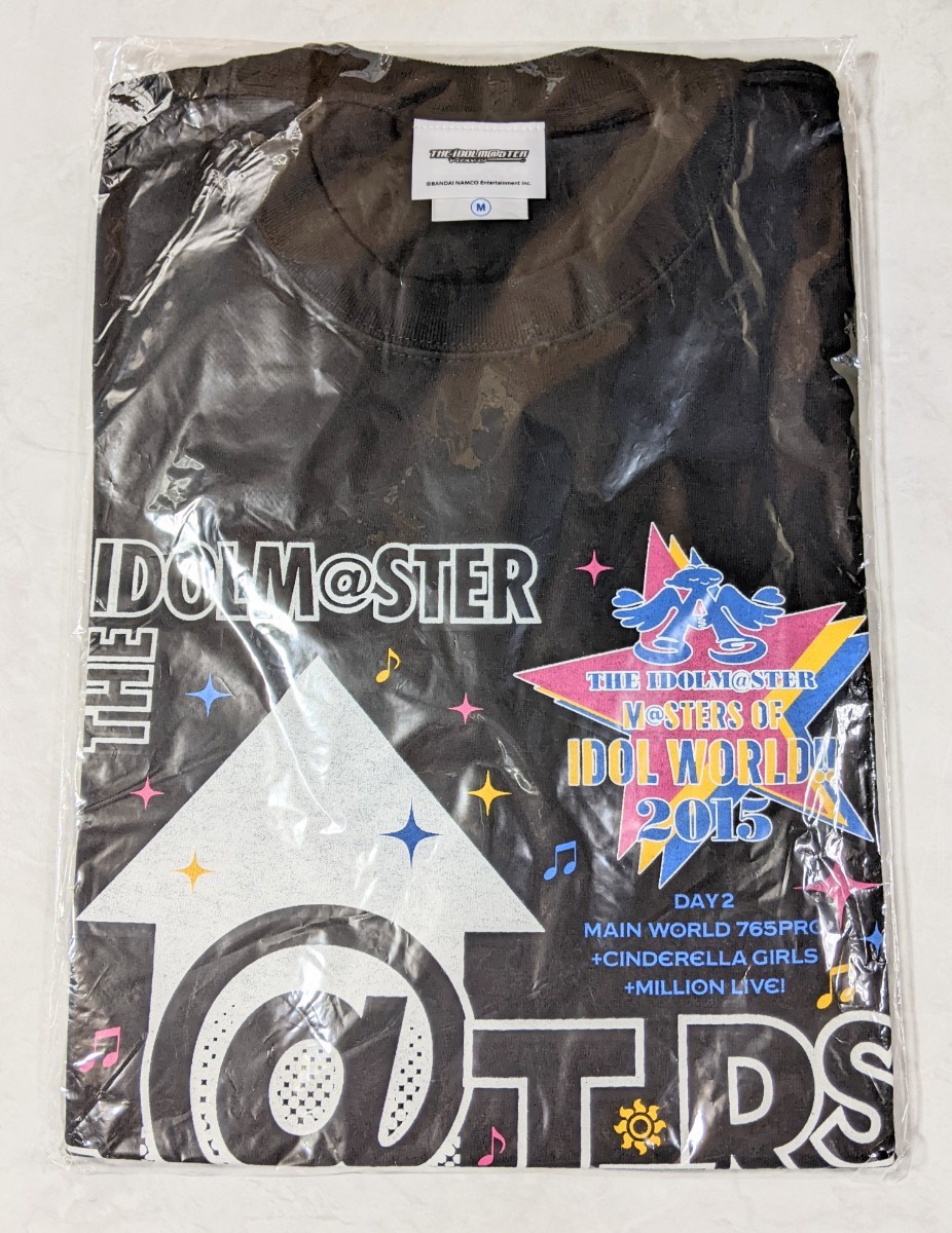 アイドルマスター ◆ M@STERS OF IDOL WORLD!! 2015 公式Ｔシャツ(Day2) Mサイズ 【未開封】の画像1