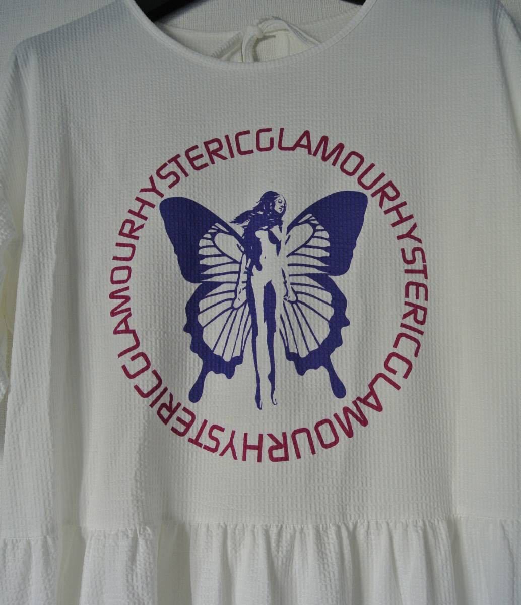 HYSTERIC GLAMOUR/ヒステリックグラマー　ホワイト　BUTTERFLY ワンピース_画像3