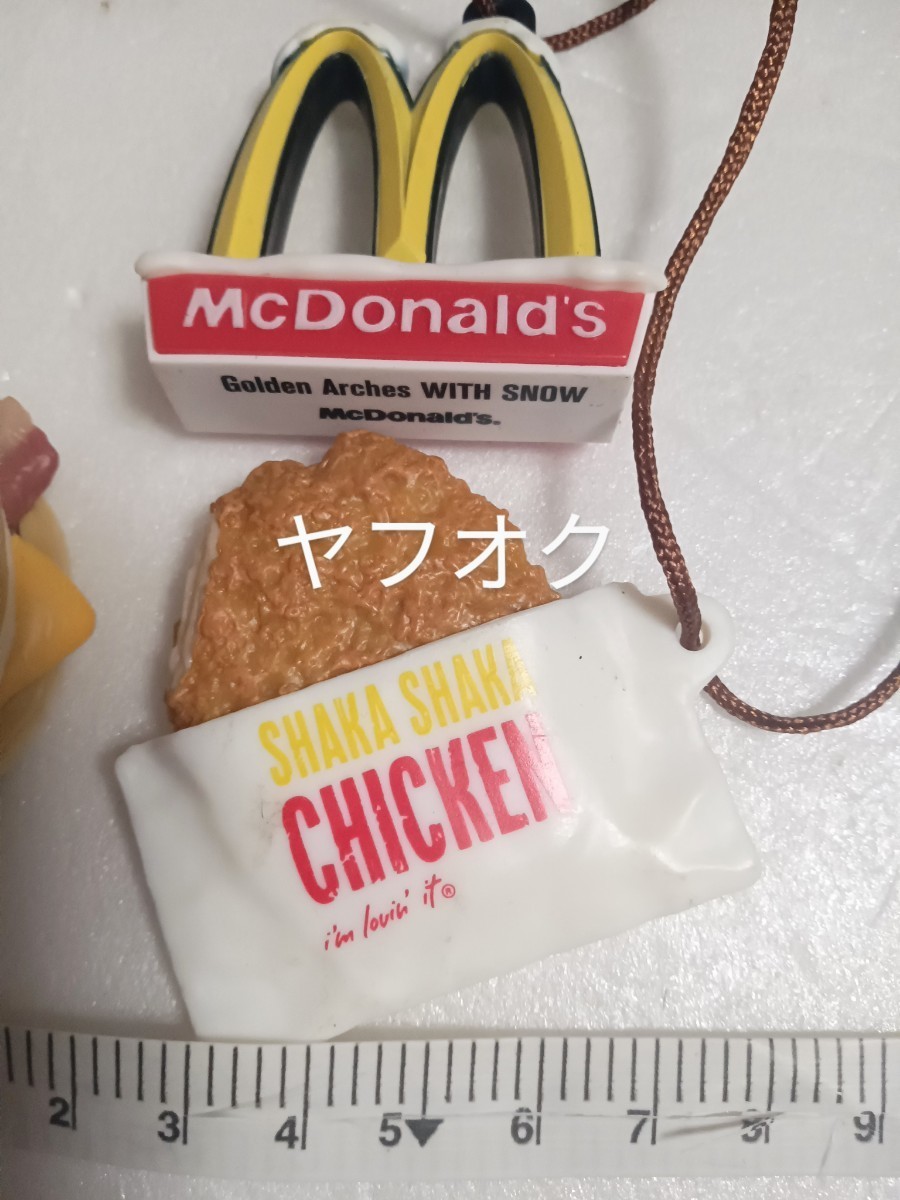 マクドナルド　フードストラップ　第2弾朝マック　マックグリドル ベーコン＆エッグチーズ、シャカシャカチキン　ゴールデンアーチ　セット_画像3