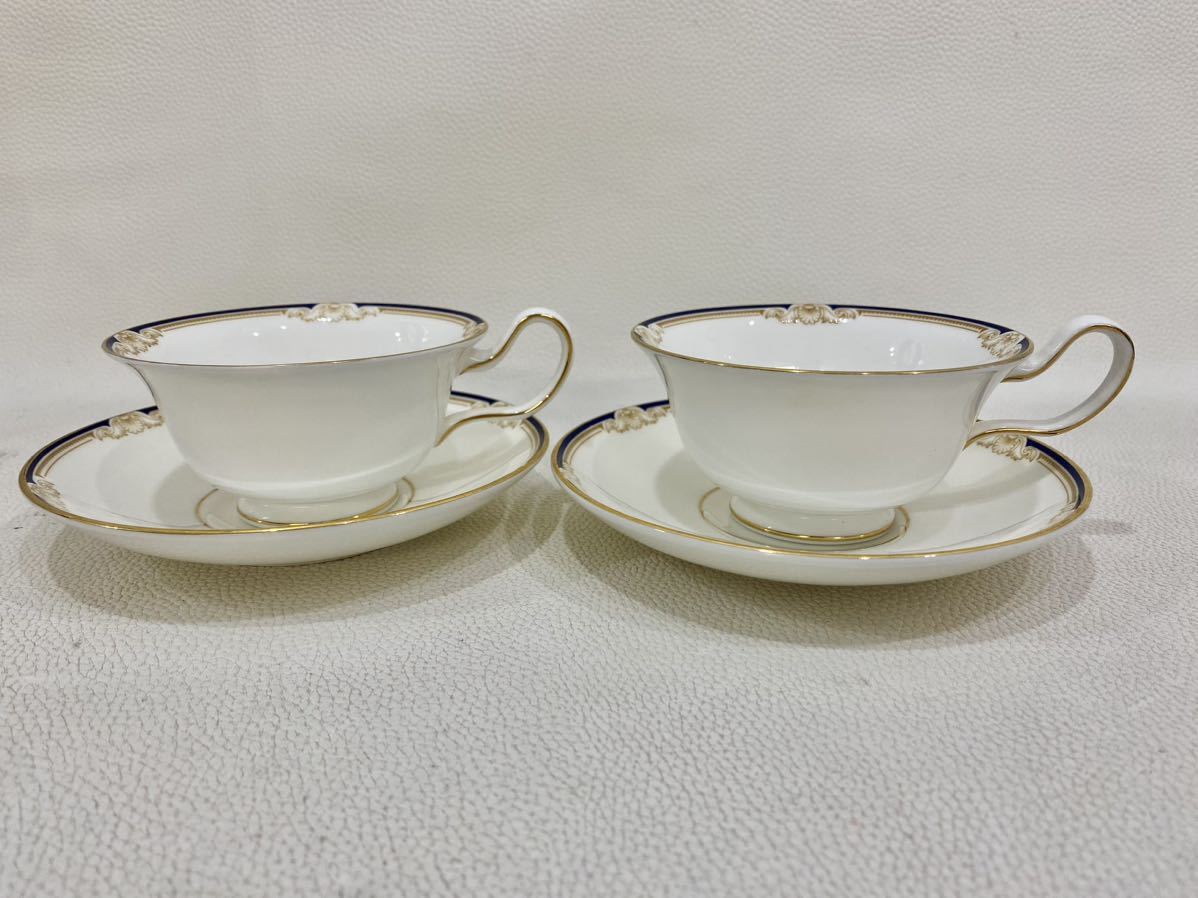 R4A713◆ ウェッジウッド WEDGWOOD キャベンディッシュ Cavendish カップ&ソーサー ティーカップ 金彩 2客セット_画像1