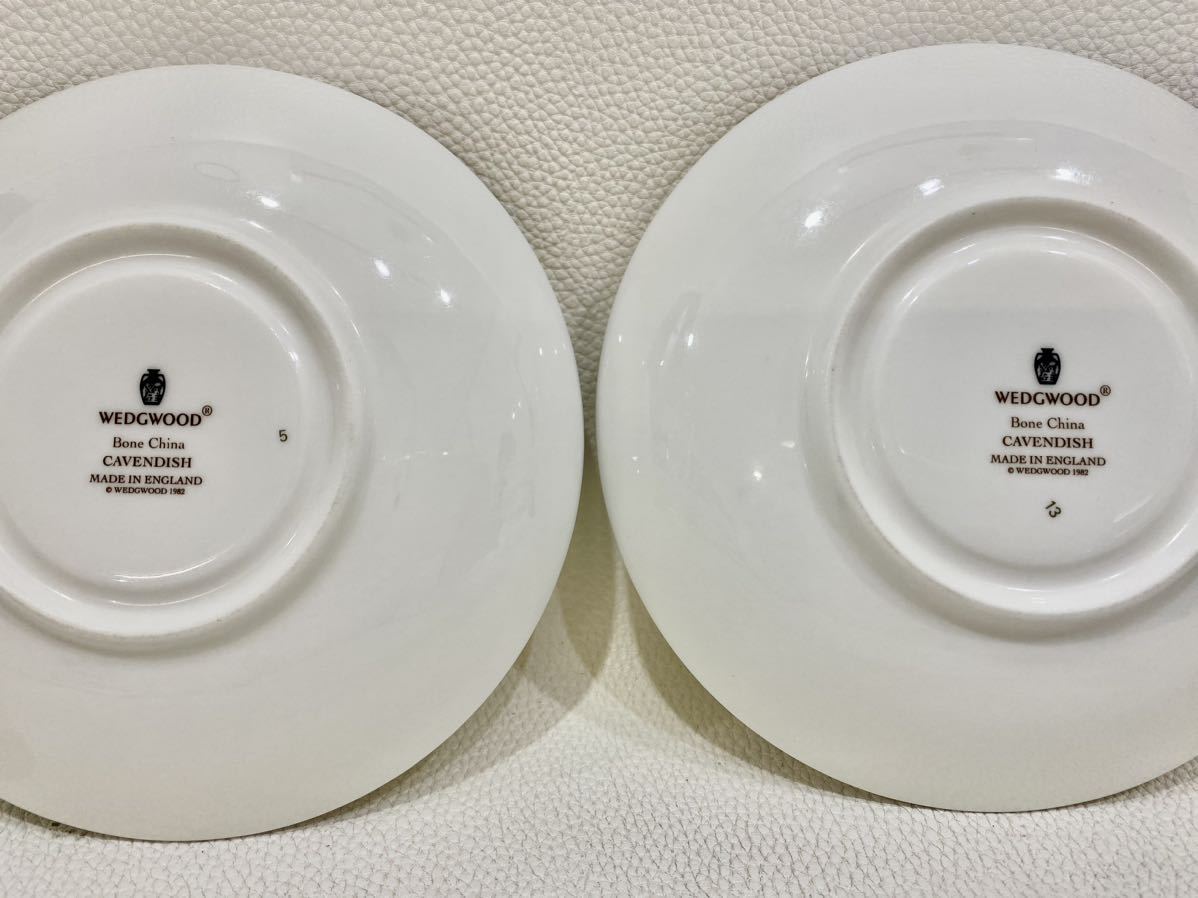 R4A713◆ ウェッジウッド WEDGWOOD キャベンディッシュ Cavendish カップ&ソーサー ティーカップ 金彩 2客セット_画像7