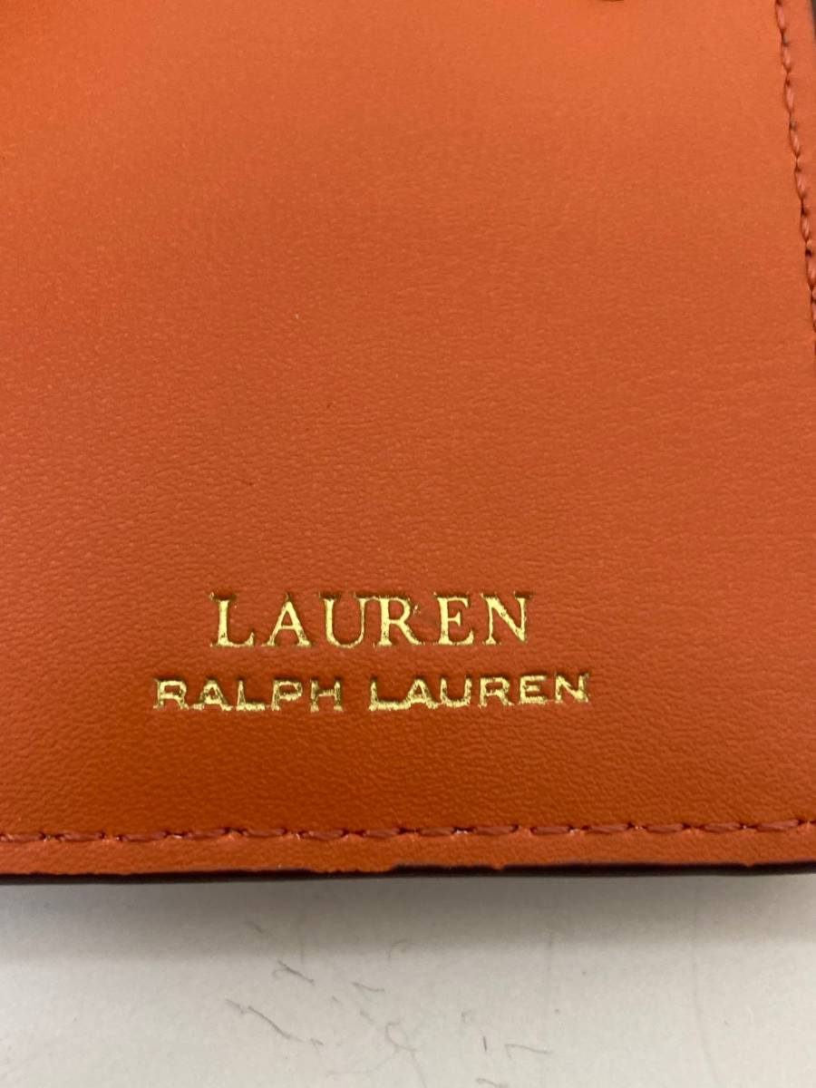 ★1円スタート！！　ラルフローレン　RALPH LAUREN　お財布　ブラウン　オレンジ　二つ折り　現状品　送料全国一律370円★_画像10