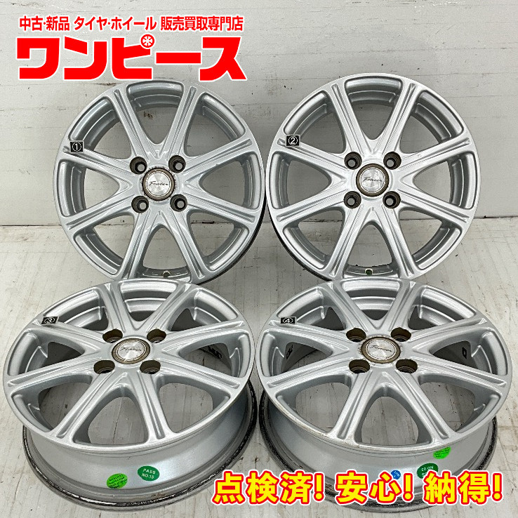 中古アルミホイール 4本セット 14×4.5J +45 4穴 PCD100 14インチ FENCER c1226_画像1