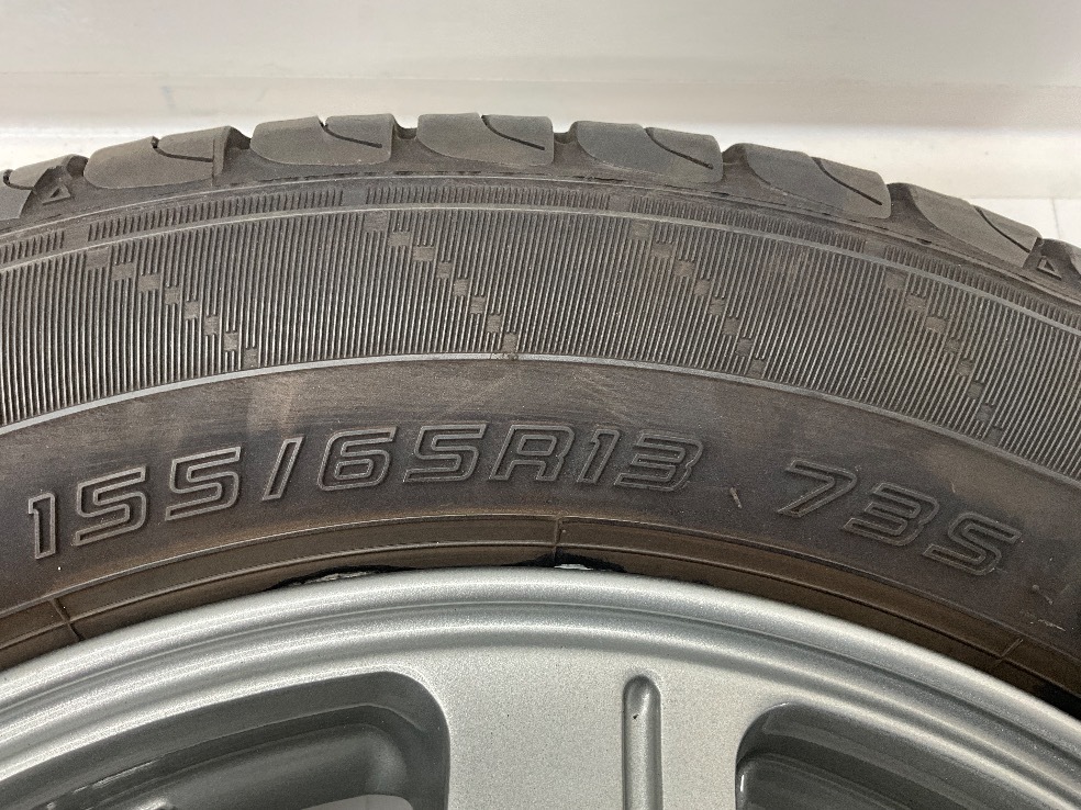 中古タイヤホイールセット 155/65R13 73S 13インチ 13×4B +45 4穴 PCD100 ダンロップ BALMINUM 夏 d423_画像8