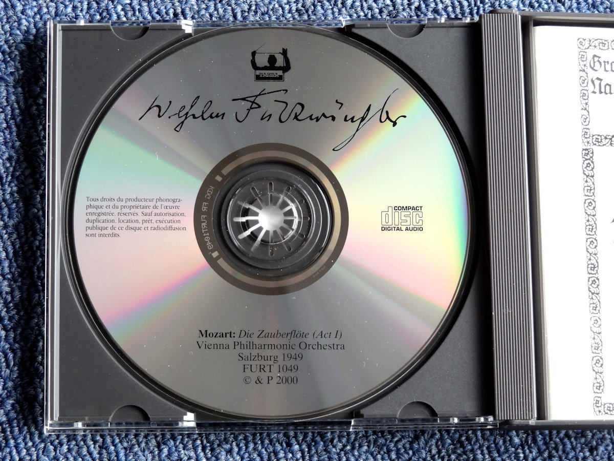 3CD　フルトヴェングラー　ウィーン・フィル　モーツァルト　歌劇「魔笛」 全曲_画像2