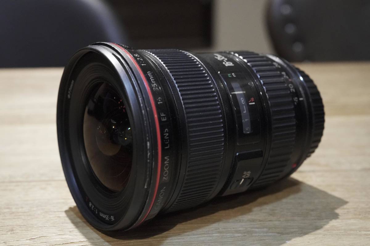 【断捨離/中古品】Canon EF 16-35mm F2.8L USM レンズ EFマウント フード ポーチ付き 実用品【キャノン】_画像1