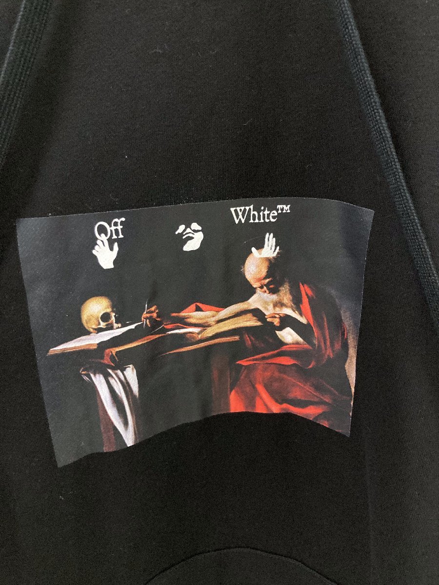 OFF-WHITE オフホワイト OFF-WHITE Caravaggio スウェットプルパーカ ブラック パーカ 中古 ◆Ｍ◆GN 2_画像4