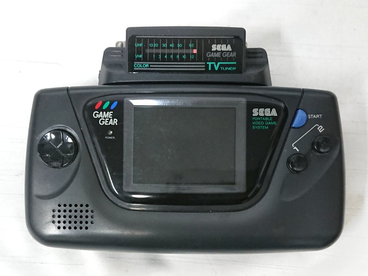 ジャンク 動作未確認 SEGA GG ゲームギア (HGG-3210) 本体 + TVチューナー (HS-3001) 本体のみ セット　B1_画像1