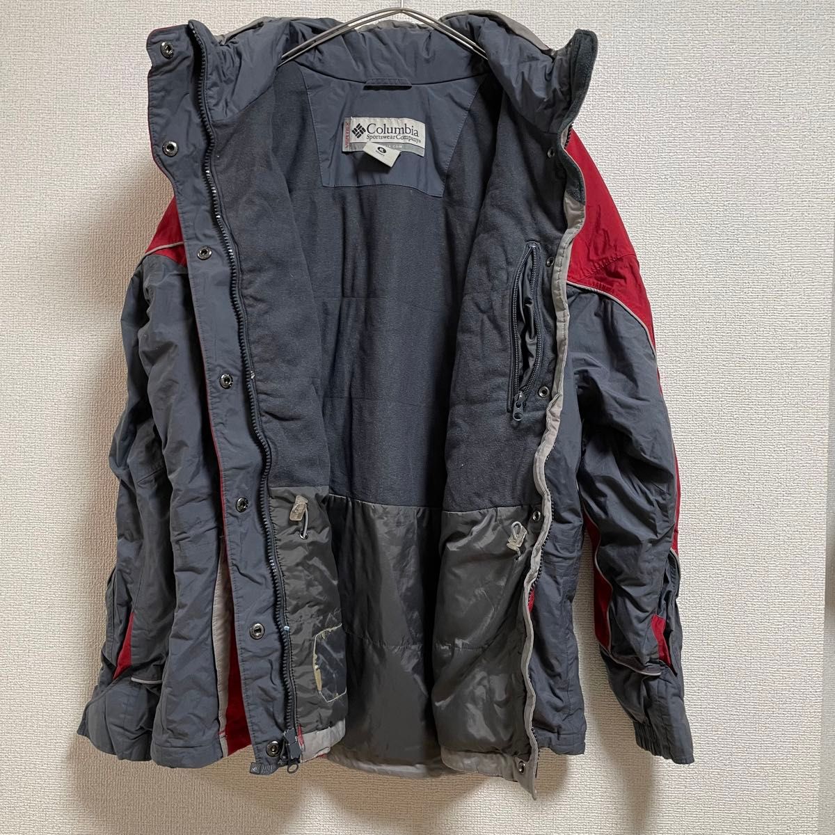 美品　90s Columbia コロンビア　ナイロンジャケット　フリース　刺繍　Vertex スキー　中綿