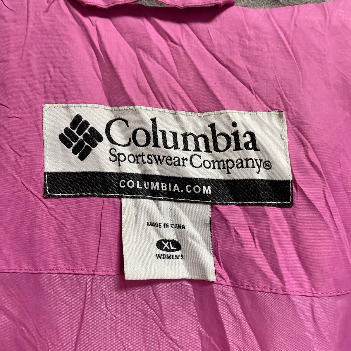 Columbia コロンビア　ダウン　フェザー　ブルゾン　ジャケット　ピンク　ビックシルエット　