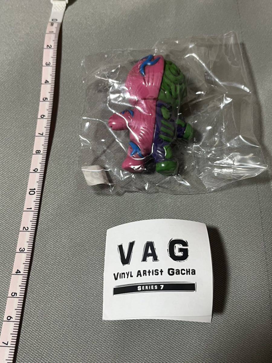 VAG SERIES 7 ガッキーくん 単品 緑ピンク色 ガチャ ソフビ フィギュア メディコムトイ 送料込みの画像3