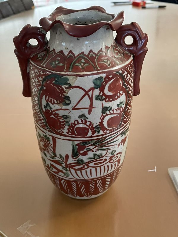 赤絵九谷花瓶