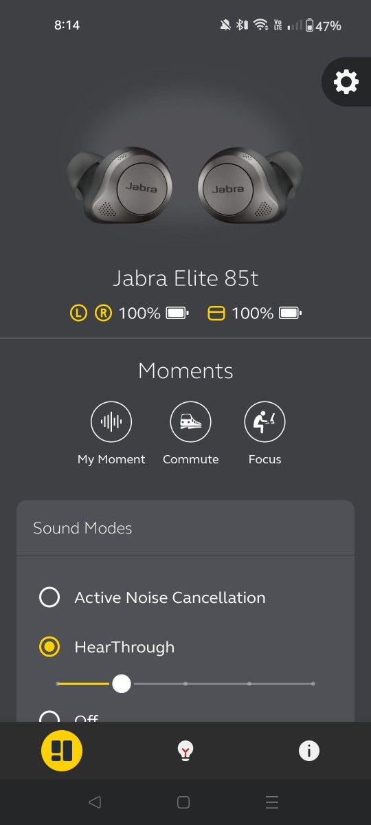 Jabra ジャブラ　Elite 85t 完全ワイヤレスイヤホン Bluetooth