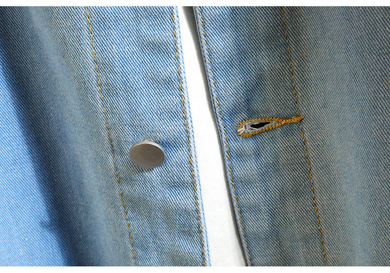 初売り 新品 デニムジャケット メンズ ロング デニムコート ライダースジャケット ジージャン 無地 大きいサイズ有り M~5XL選択 ブルー_画像10